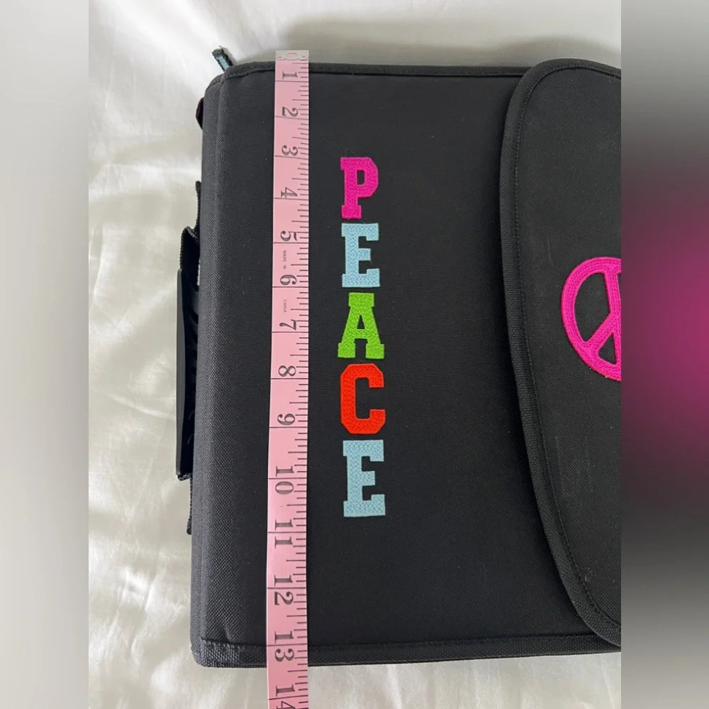 NEW PEACE School Black Organizational Binder Folder Included with Supplies